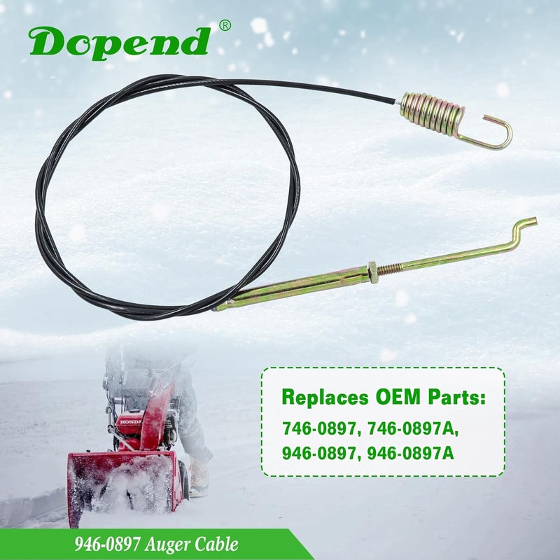 Dopend 946-0897 Auger Cable for MTD, Craftsman, Troy Bilt, Yard Man, Yard Machine Snowblower Parts, Replaces 746-0897, 746-0897A, 946-0897A Auger Cable 946-0897 - Image 3